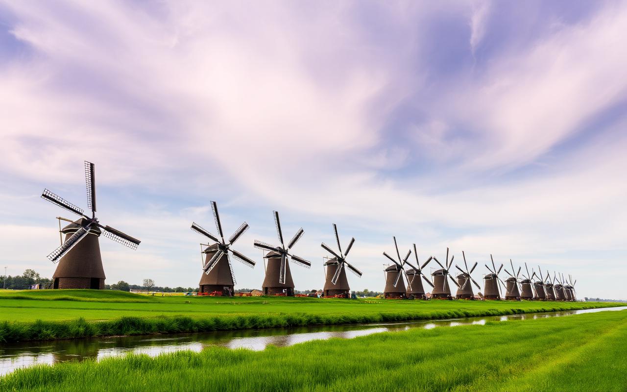 Molens van Kinderdijk, de eerste stop van deze tour